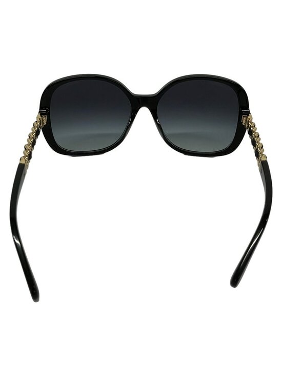 Chanel Sunglasses Black Chain Leather Eyewear